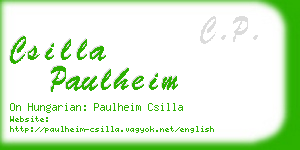 csilla paulheim business card